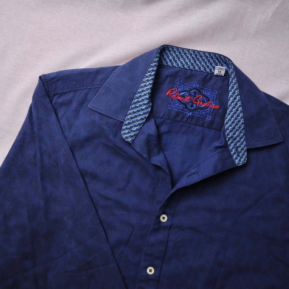 Robert Graham Other - Robert Graham Mens Medium Shirt Button Down Long Sleeve Blue Paisley Flip Cuff M